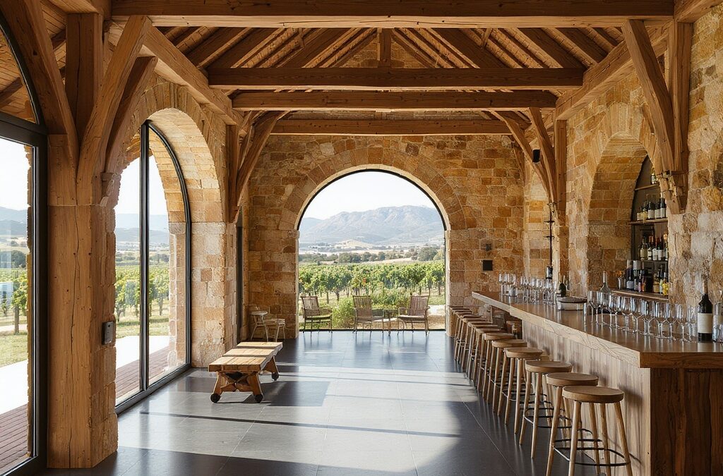 tasting room design - JDV Construction Wine Farm Tasting Venues & Cellar Hospitality project in the Cape Winelands